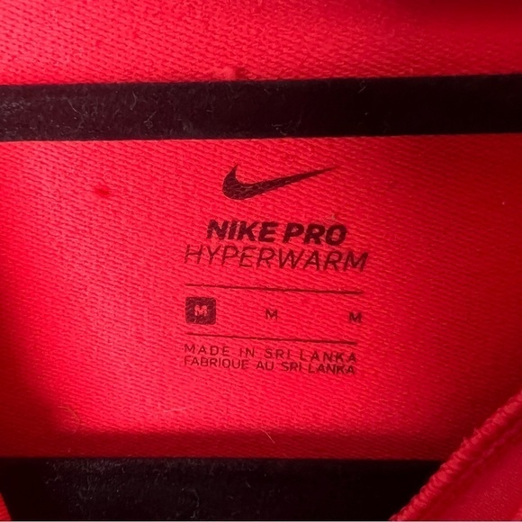 Nike Pro hyperwarm long sleeve training top running shirt orange medium - Picture 9 of 11